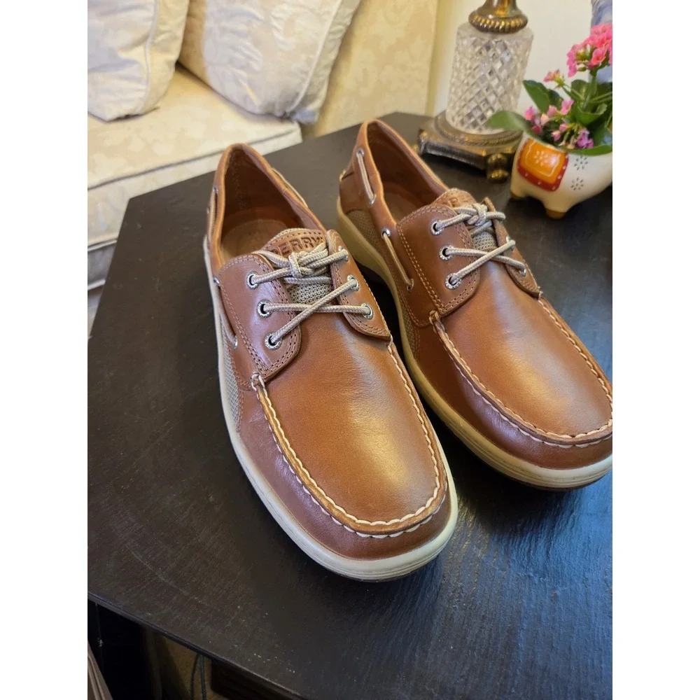 Sperry Men's Top-Sider Billfish 3-Eye Leather Boat Shoe Cognac Sz 13M NEW! $125
